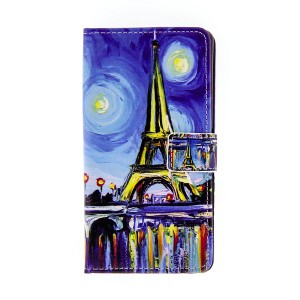 Θήκη MyMobi Flip Cover Tour Eiffel Painting για Sony Xperia M4 (Design)