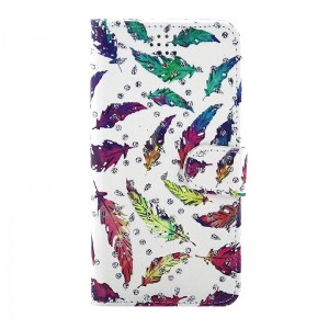 Θήκη Strass Feathers Colorful Flip Cover για Samsung Galaxy A8 2018 (Design)