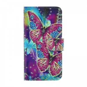 Θήκη Strass Multicolor Butterfly Flip Cover για Huawei P8/P9 Lite 2017 (Design)
