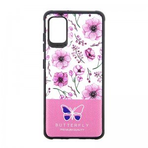 Θήκη Pink Flowers & Butterfly Back Cover για Samsung Galaxy A51 (Design) 