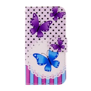Θήκη Πεταλούδες Πουά Flip Cover για LG K10 (Design)