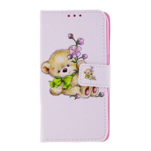 Θήκη Bear and Flowers Flip Cover για Samsung Galaxy S7  (Design)