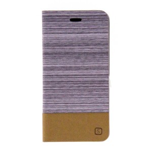 Θήκη Flip Cover Υφασμάτινη με δέρμα στο κάτω μέρος για iPhone 7/8 (Γκρι)