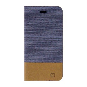 Θήκη Flip Cover Υφασμάτινη με δέρμα στο κάτω μέρος για iPhone 78/ (Γαλάζιο)