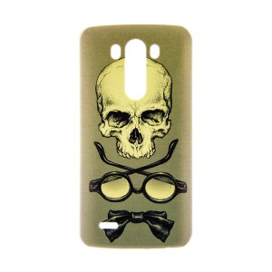 Θήκη Skull Glasses Papillon Back Cover για LG G3 (Design)