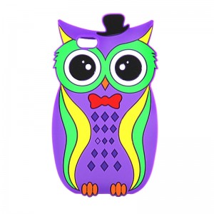 Θήκη 3D Owl Back Cover για iPhone 6/6S  (Μωβ)