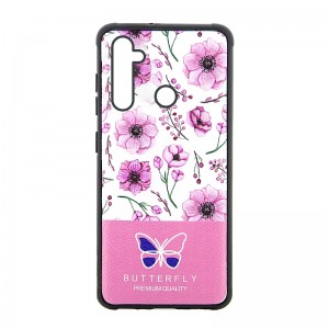Θήκη Pink Flowers & Butterfly Back Cover για Realme 5 Pro (Design)