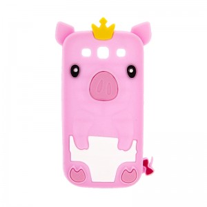 Θήκη 3D Back Cover Pig King για Samsung Galaxy S3  (Ροζ)