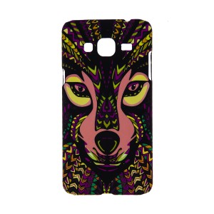 Θήκη Aztec Animal Pink Wolf Back Cover για Samsung Galaxy J3 (Design)