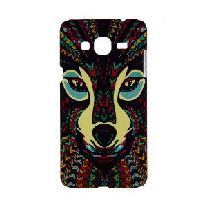 Θήκη Aztec Animal Red Wolf Back Cover για Samsung Galaxy J3 (Design)