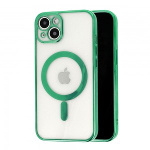 Θήκη Clear Metalic Mag με Προστασία Κάμερας για iPhone 13 Pro (Πράσινο) 