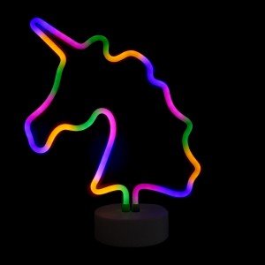 Επιτραπέζιο Φωτιστικό Neon-LED σε Σχήμα Μονόκερος (Πολύχρωμο)