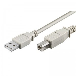 Καλώδιο DeTech Εκτυπωτή USB-A Male σε USB-B Male 1.5M (Άσπρο)