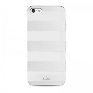 Θήκη Puro Stripes Back Cover για iPhone 5/5s (Ασημί)