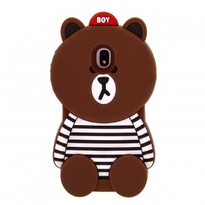 Θήκη MyMobi 3D Back Cover Boy Teddy Βear για iPhone 5/5S  (Ασπρο-Μαυρο)