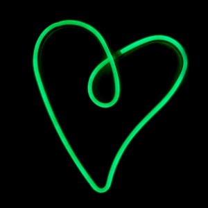 Επιτοίχιο Φωτιστικό Neon-LED σε Σχήμα Καρδιά (Πράσινο)