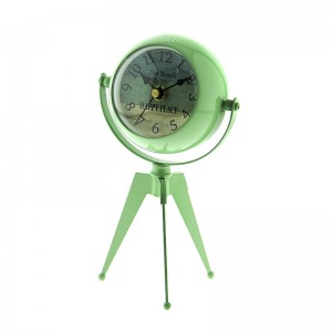 Μεταλλικό Επιτραπέζιο Διακοσμητικό Ρολόι με Καθρέφτη (Πράσινο)