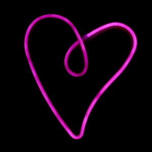 Επιτοίχιο Φωτιστικό Neon-LED σε Σχήμα Καρδιά (Ροζ)