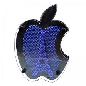 Επιτραπέζιο Διακοσμητικό σε Σχήμα Μήλου 3D Pin Art (Μπλε)