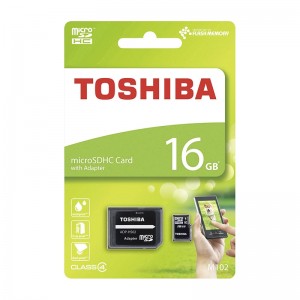 MicroSDHC Toshiba M102 16GB Class4 + Adaptor 