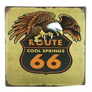 Μεταλλική Διακοσμητική Πινακίδα Τοίχου Route 66 - Cool Springs 30X30 (Design)
