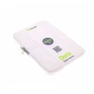 Θήκη Muvit Dots Sleeve για Universal 10 (Άσπρο) 
