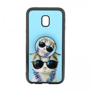 Θήκη Popsocket Summer Cat Back Cover για Samsung Galaxy J3 2017  (Design)