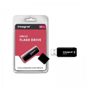 Integral 64GB USB 3.0 Flash Drive (Μαύρο)