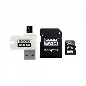 GoodRAM microSDXC 64GB Class 10 with USB Reader 