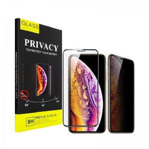 Tempered Glass Privacy για iPhone X/XS/11 Pro (Μαύρο)