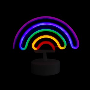 Επιτραπέζιο Φωτιστικό Neon-LED σε Σχήμα Ουράνιο Τόξο (Πολύχρωμο)