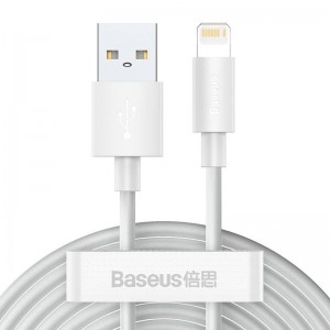 Καλώδιο Baseus Simple Wisdom USB σε Lightning 1.5m (Άσπρο) 