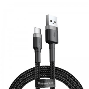 Καλώδιο Baseus CATKLF-UG1 Cafule Cable USB σε Type-C 2A 3m (Μαύρο-Γκρι)