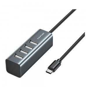 USB Hub Awei CL-122T Type-C σε 4xUSB 2.0 με καλώδιο 0.75m (Μαύρο) 