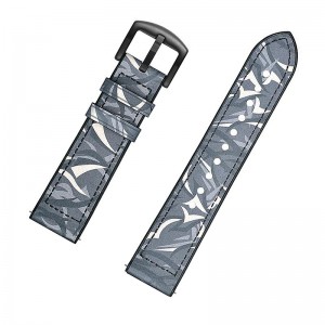 Ανταλλακτικό Λουράκι OEM Δερμάτινο Παραλλαγής με Nato Strap για Samsung Gear S3 22mm (Σκούρο Μπλε)
