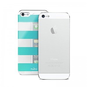 Θήκη Puro Stripes Back Cover για iPhone 5/5s (Τιρκουάζ)