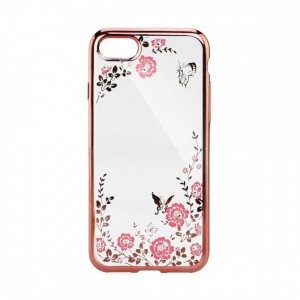Θήκη Mymobi Back Cover Σιλικόνη ΝΙΚΕΛ Flowers για iPhone 11 Pro Max (Rose Gold)