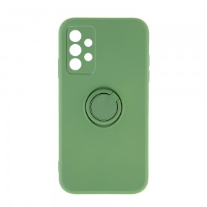 Θήκη Silicone Ring Back Cover με Προστασία Κάμερας για Samsung Galaxy A13 4G (Matcha Green)