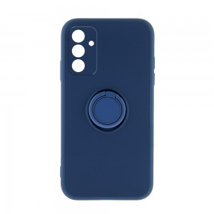 Θήκη Silicone Ring Back Cover με Προστασία Κάμερας για Samsung Galaxy A14 4G/ 5G (Μπλε)
