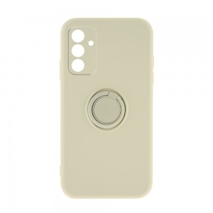 Θήκη Silicone Ring Back Cover με Προστασία Κάμερας για Samsung Galaxy A13 5G (Off White)