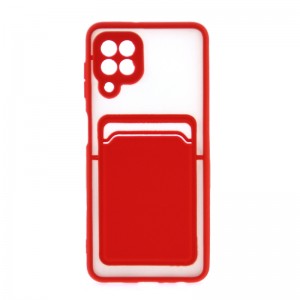 Θήκη Card Back Cover για Samsung Galaxy A22 4G (Κόκκινο)