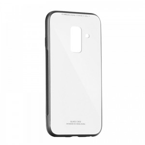 Θήκη MyMobi Glass Case Back Cover για Samsung Galaxy A6 Plus (Άσπρο)