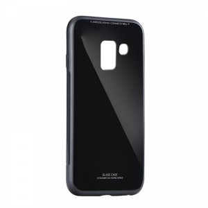 Θήκη MyMobi Glass Case Back Cover για Samsung Galaxy A8 Plus 2018 (Μαύρο) 