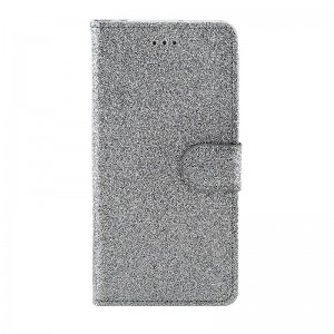Θήκη OEM Shining με Clip Flip Cover για Samsung Galaxy S10 (Ασημί)