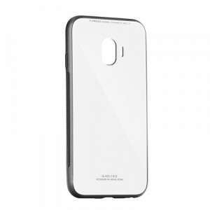 Θήκη MyMobi Glass Case Back Cover για Samsung Galaxy J4 2018 (Άσπρο) 
