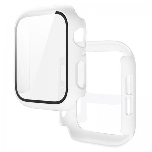 Θήκη Προστασίας με Tempered Glass για Apple Watch 45mm (Άσπρο)