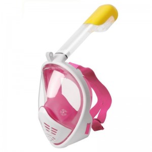 Μάσκα Κατάδυσης Full Face με αναπνευστήρα S/M (Άσπρο-Ροζ) 