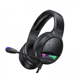 Ενσύρματα Ακουστικά Gaming Headset Awei GM-3 με Μικρόφωνο και RGB Φωτισμό (Μαύρο)