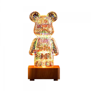 Διακοσμητική 3D Glass Lamp Small Bear με USB (Design)