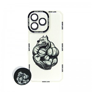Θήκη Four Sided Airbag Bulldog 2 Back Cover με Προστασία Κάμερας και Popsocket για Xiaomi Redmi 10C (Design)